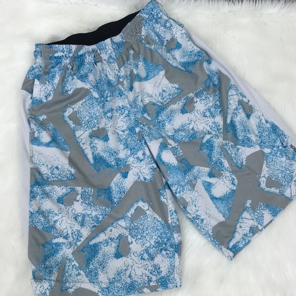 Reebok Boys Blue Geometric‎ Board Shorts Size 14-16